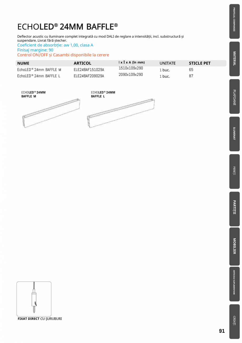 Pagina 88-Plafoane cu absorbție acustică ECHOJAZZ EchoJazz Catalog, brosura  24MM MOVE

ECHOCOVE ® 24MM...