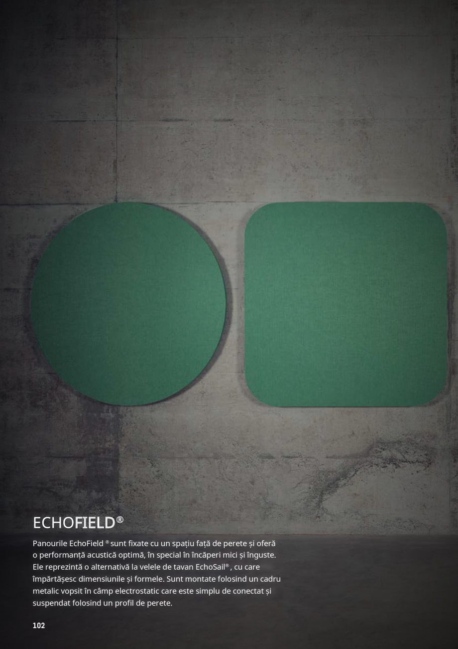 Pagina 99-Plafoane cu absorbție acustică ECHOJAZZ EchoJazz Catalog, brosura ie: aw 1,00, clasa A
Mai multe ...