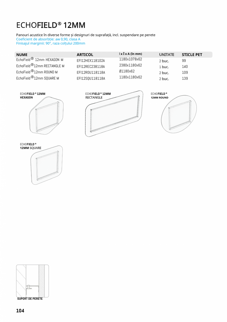 Pagina 101-Plafoane cu absorbție acustică ECHOJAZZ EchoJazz Catalog, brosura pațiul personal de
concentrare ...