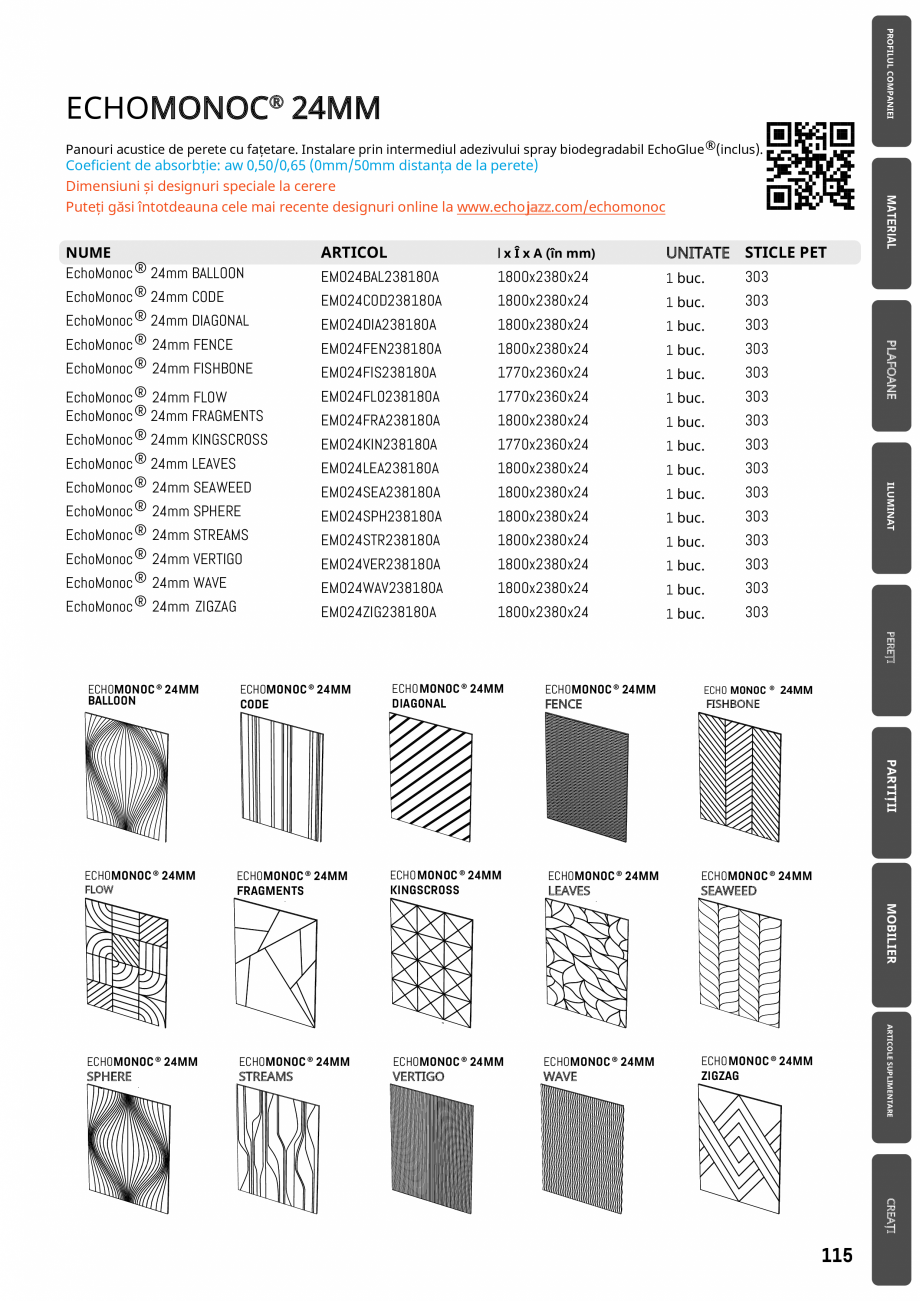 Pagina 115-Plafoane cu absorbție acustică ECHOJAZZ EchoJazz Catalog, brosura 3)

CAPAC EchoNote® 12mm
...