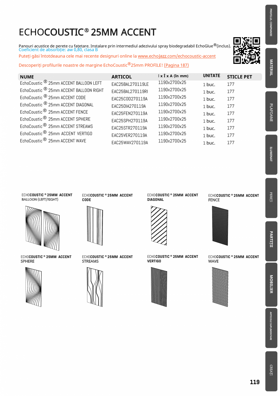 Pagina 119 - Plafoane cu absorbție acustică ECHOJAZZ EchoJazz Catalog, brosura 