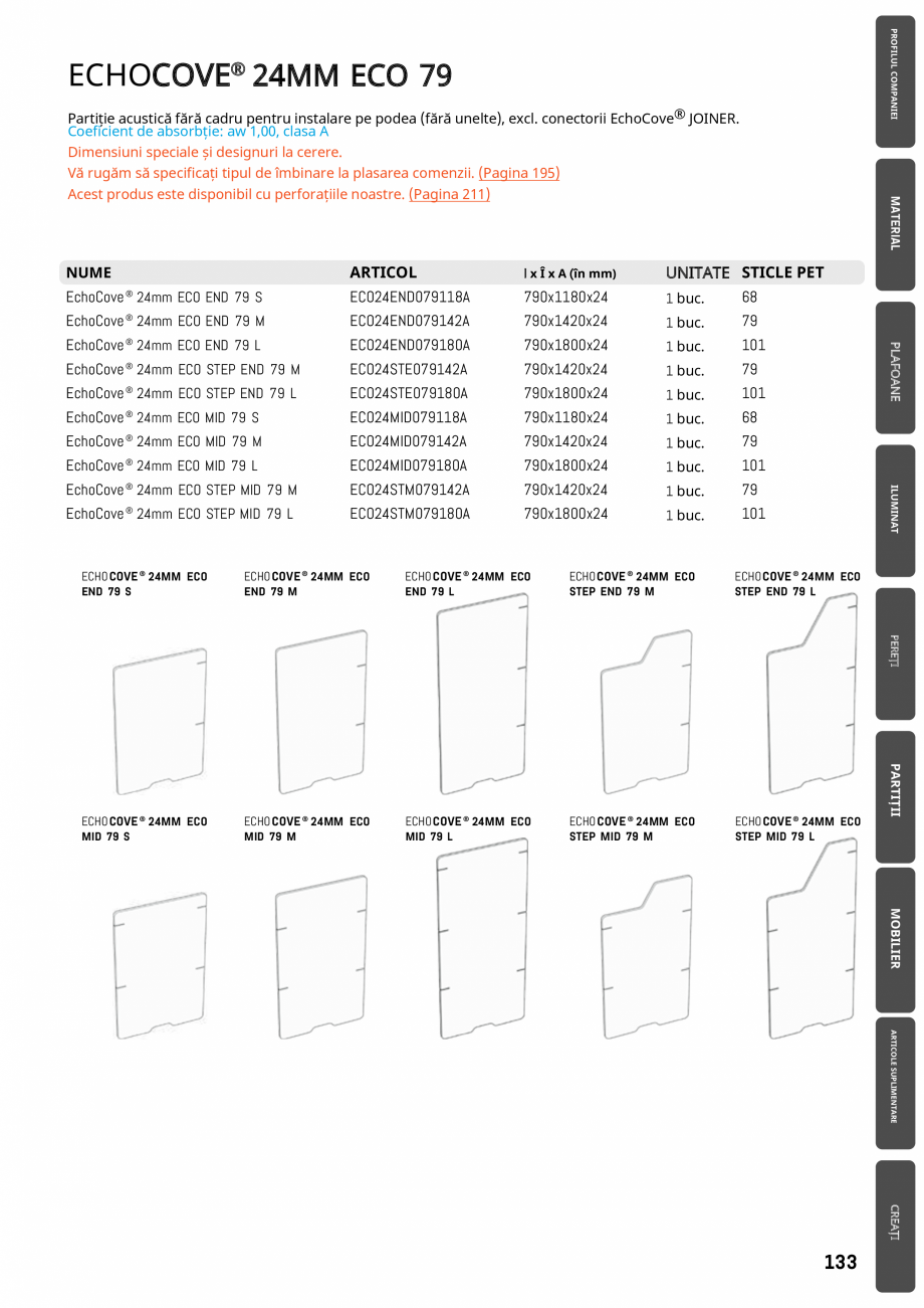 Pagina 133 - Plafoane cu absorbție acustică ECHOJAZZ EchoJazz Catalog, brosura 
