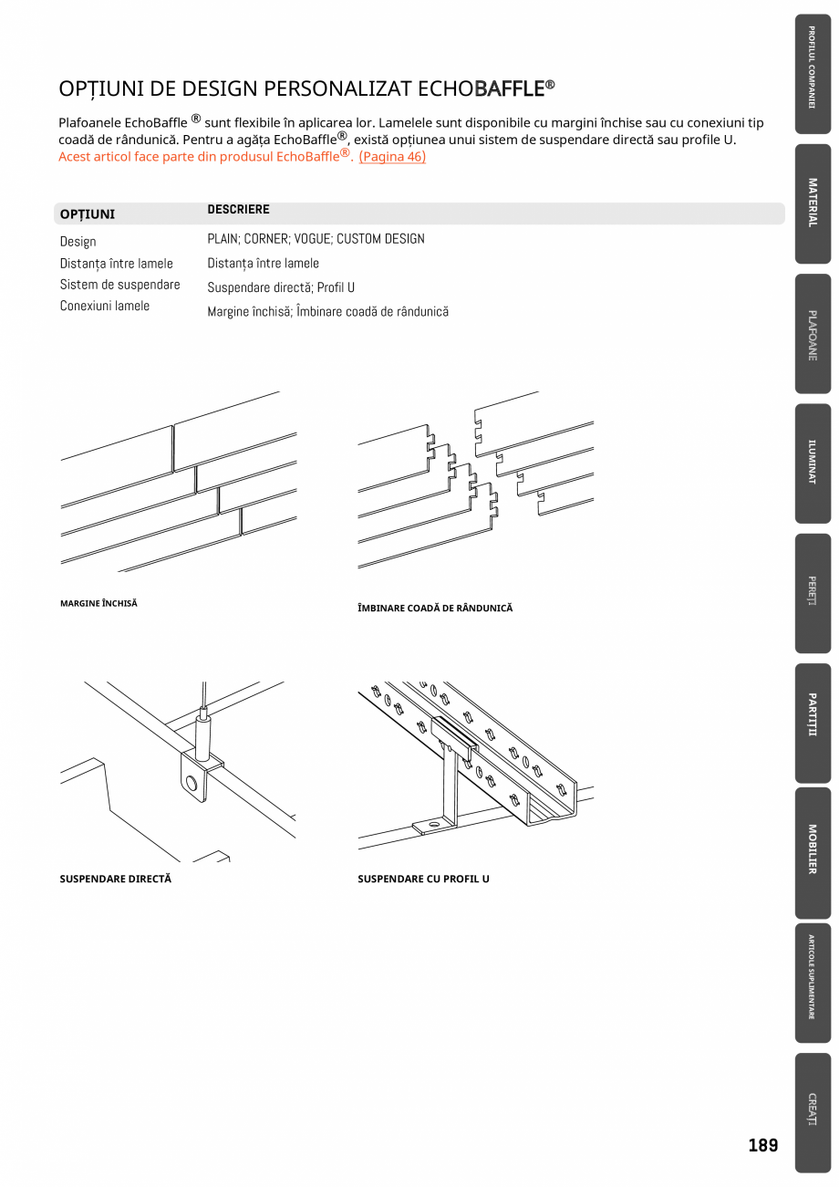 Pagina 189 - Plafoane cu absorbție acustică ECHOJAZZ EchoJazz Catalog, brosura 