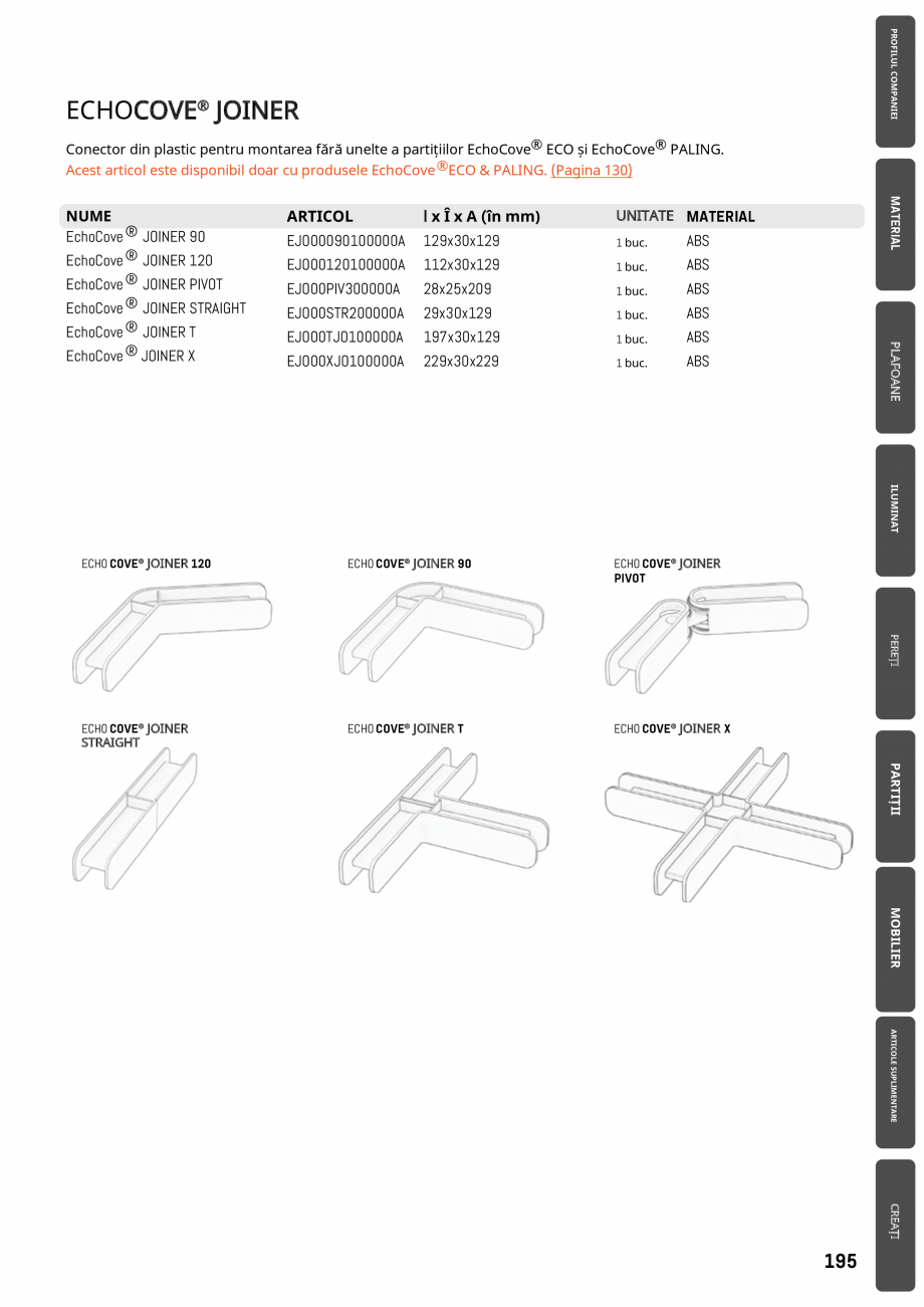 Pagina 195-Plafoane cu absorbție acustică ECHOJAZZ EchoJazz Catalog, brosura 