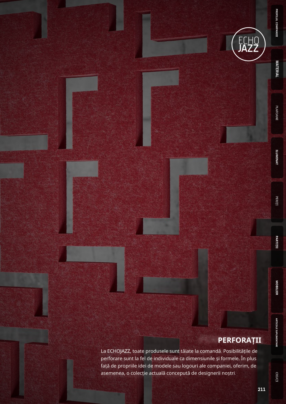 Pagina 211 - Plafoane cu absorbție acustică ECHOJAZZ EchoJazz Catalog, brosura 