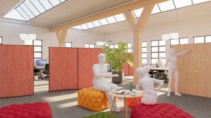 Perete curb pentru absorbție acustică EchoCove Bow EchoCove Bow Perete curb pentru absorbție acustică