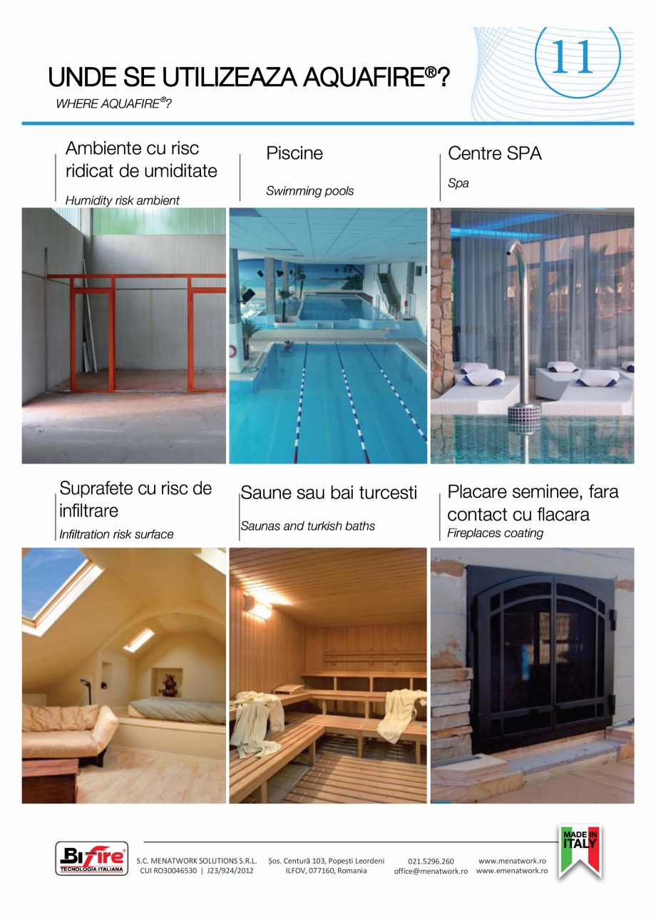 Pagina 12-Placa pentru pereti exteriori si medii umede Bifire AquaFire Catalog, brosura Romana a gletului...