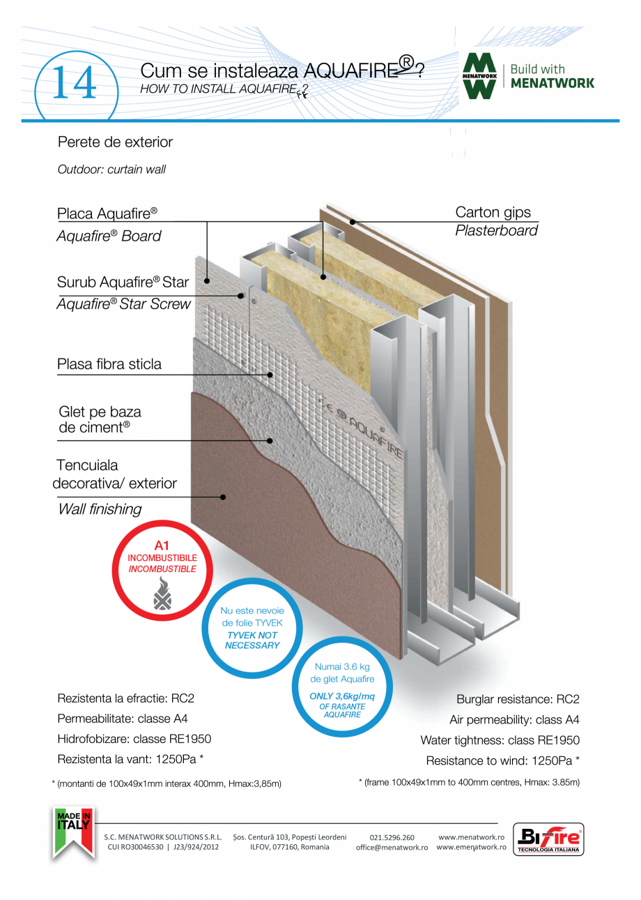 Pagina 15-Placa pentru pereti exteriori si medii umede Bifire AquaFire Catalog, brosura Romana lui, placilor...