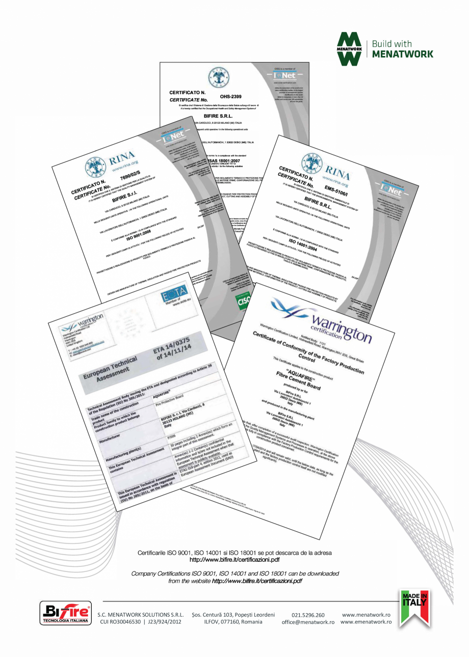 Pagina 24-Placa pentru pereti exteriori si medii umede Bifire AquaFire Catalog, brosura Romana 