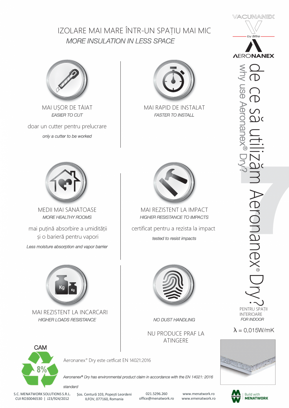 Pagina 7-Panou pentru izolație termică performantă Bifire Vacunanex Catalog, brosura Romana o mistrie...