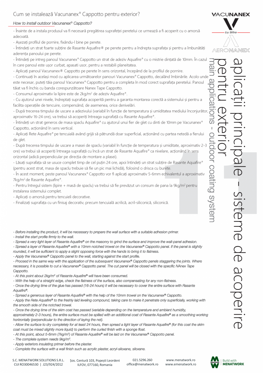 Pagina 11 - Panou pentru izolație termică performantă Bifire Vacunanex Catalog, brosura Romana...