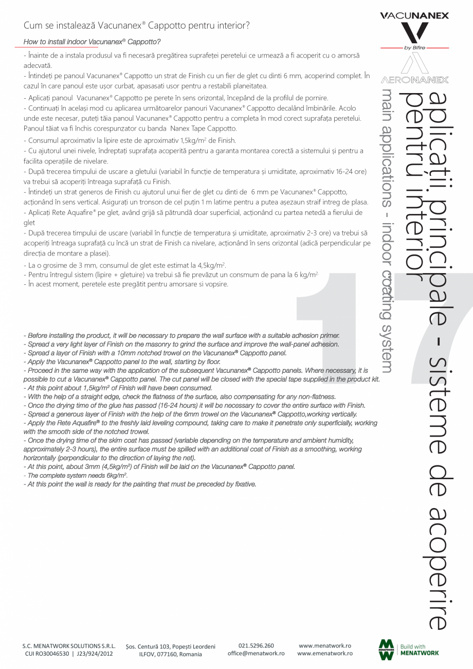 Pagina 17-Panou pentru izolație termică performantă Bifire Vacunanex Catalog, brosura Romana 6 mm pentru...