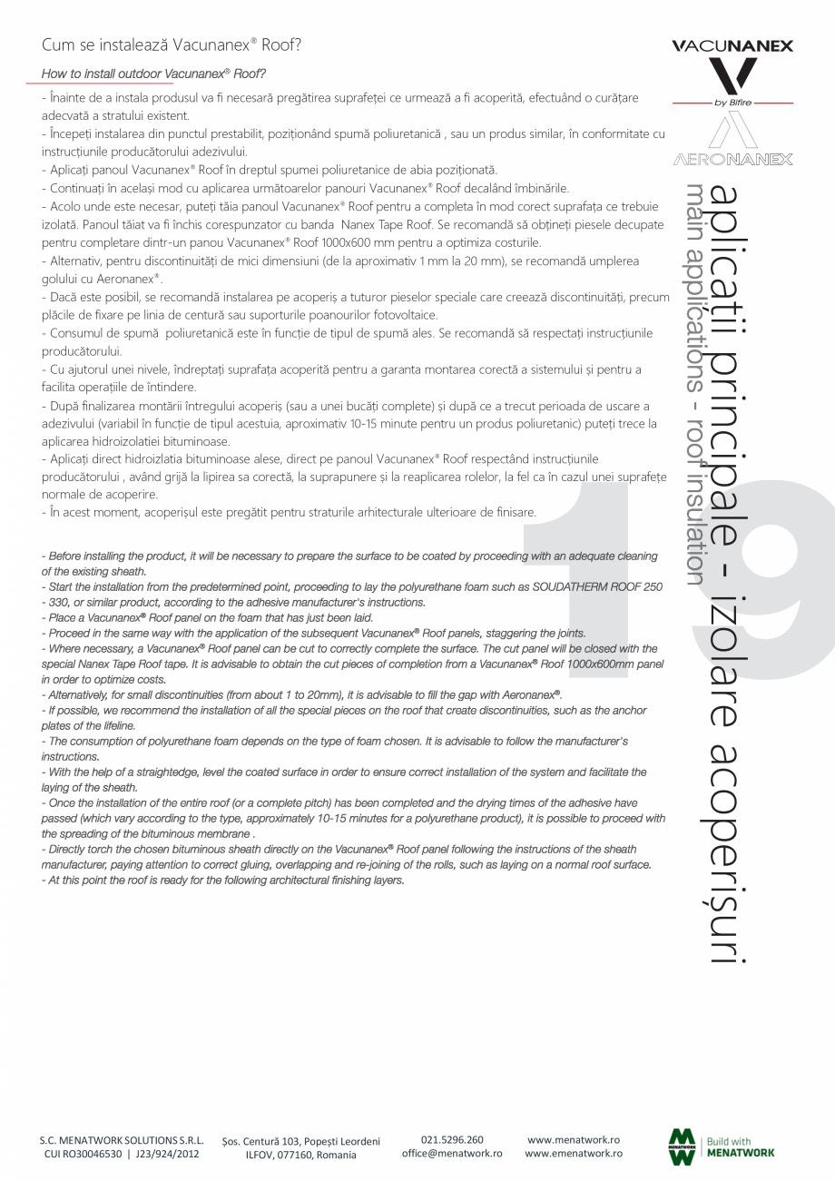 Pagina 19 - Panou pentru izolație termică performantă Bifire Vacunanex Catalog, brosura Romana...