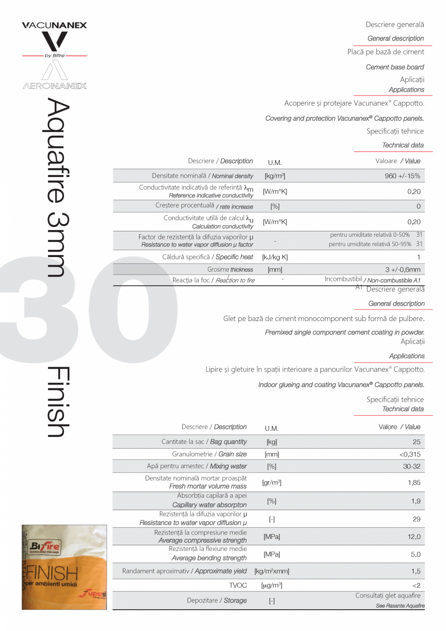 Pagina 30 - Panou pentru izolație termică performantă Bifire Vacunanex Catalog, brosura Romana...