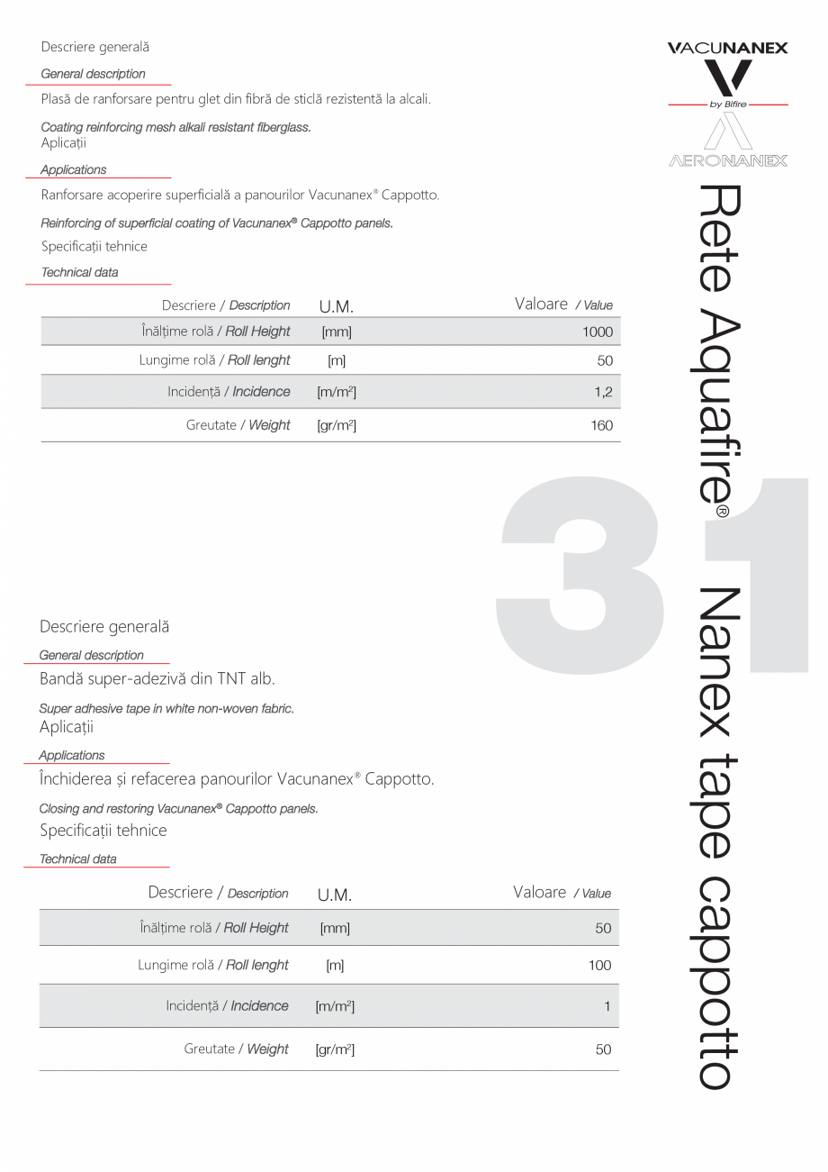 Pagina 31 - Panou pentru izolație termică performantă Bifire Vacunanex Catalog, brosura Romana  ...