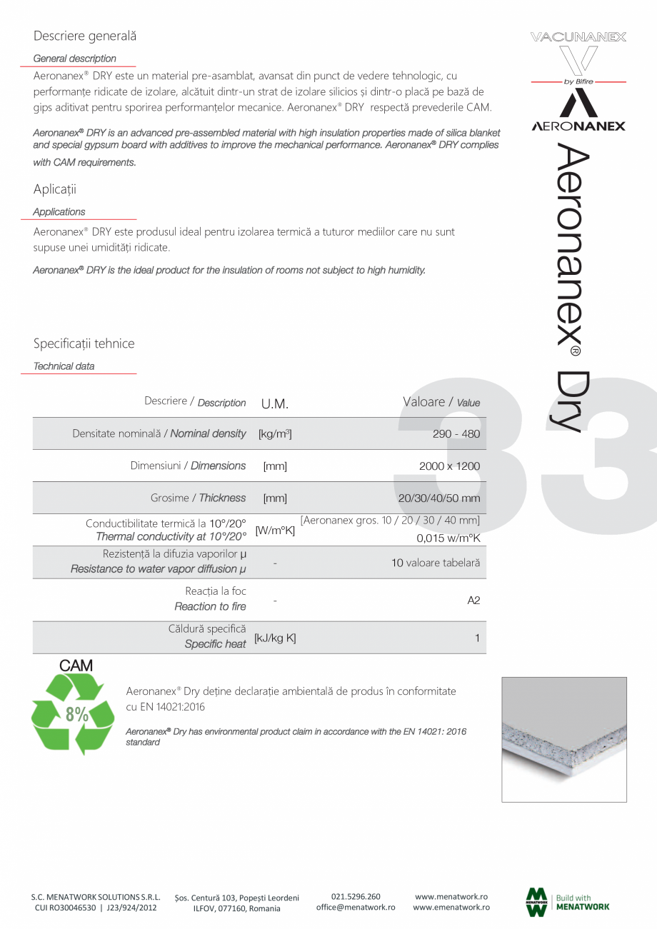 Pagina 33 - Panou pentru izolație termică performantă Bifire Vacunanex Catalog, brosura Romana m]...
