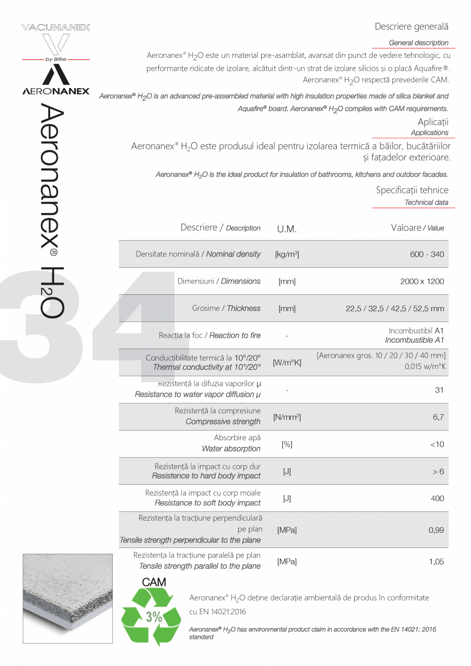 Pagina 34-Panou pentru izolație termică performantă Bifire Vacunanex Catalog, brosura Romana coperit de o...