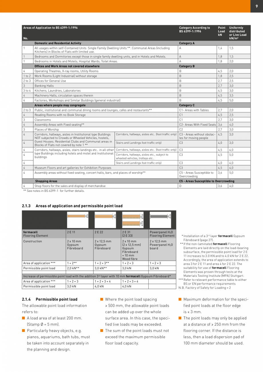 Pagina 9 - Șape uscate Fermacell Fermcell Catalog, brosura Romana Useable floors in internal and
...