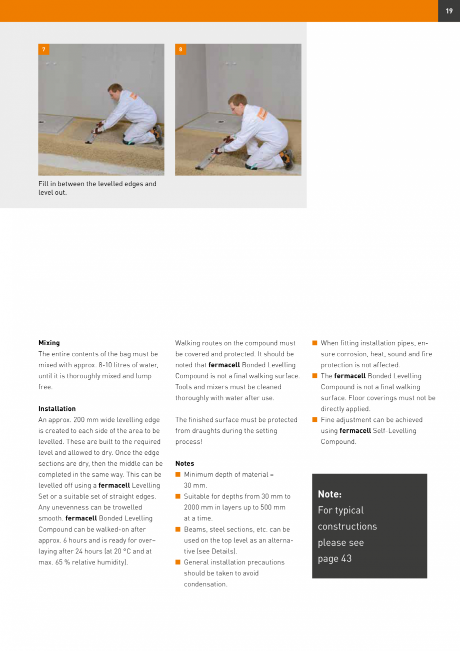 Pagina 19-Șape uscate Fermacell Fermcell Catalog, brosura Romana  150 kPa2)

max. 70 mm

alternative
...