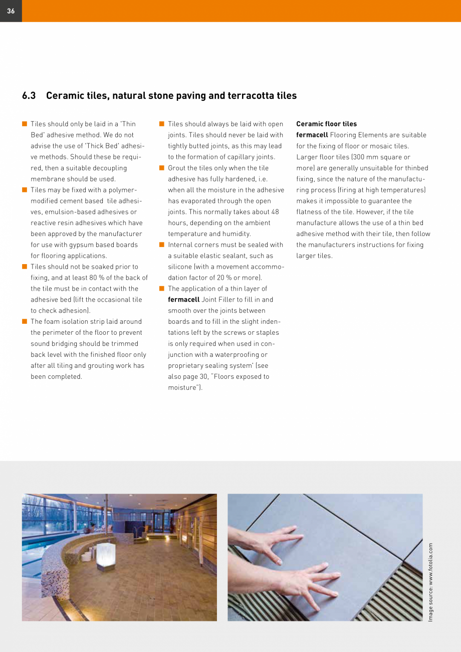 Pagina 36 - Șape uscate Fermacell Fermcell Catalog, brosura Romana panel H2O Flooring

and...