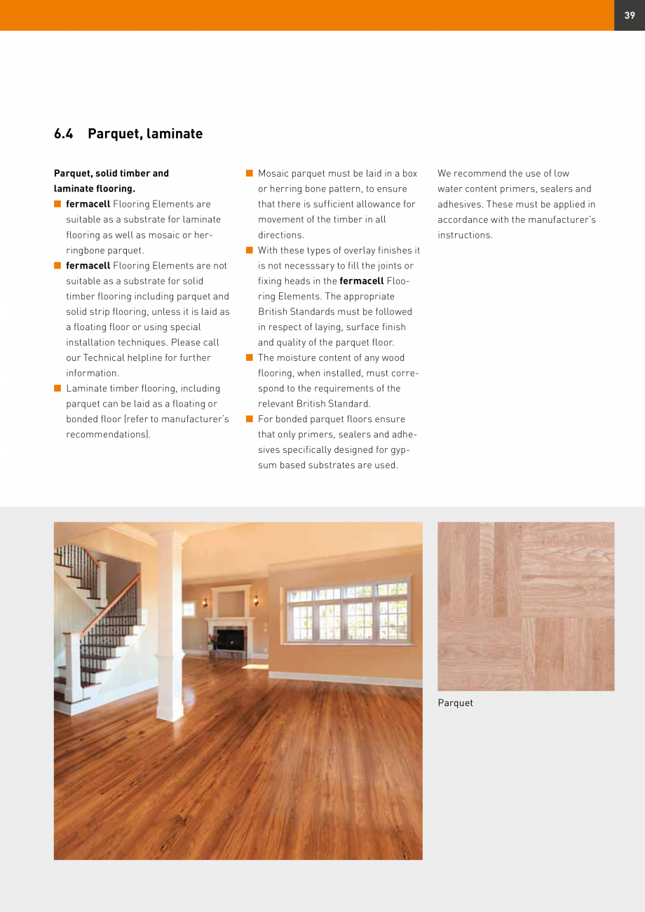 Pagina 39 - Șape uscate Fermacell Fermcell Catalog, brosura Romana ould be taken to avoid...