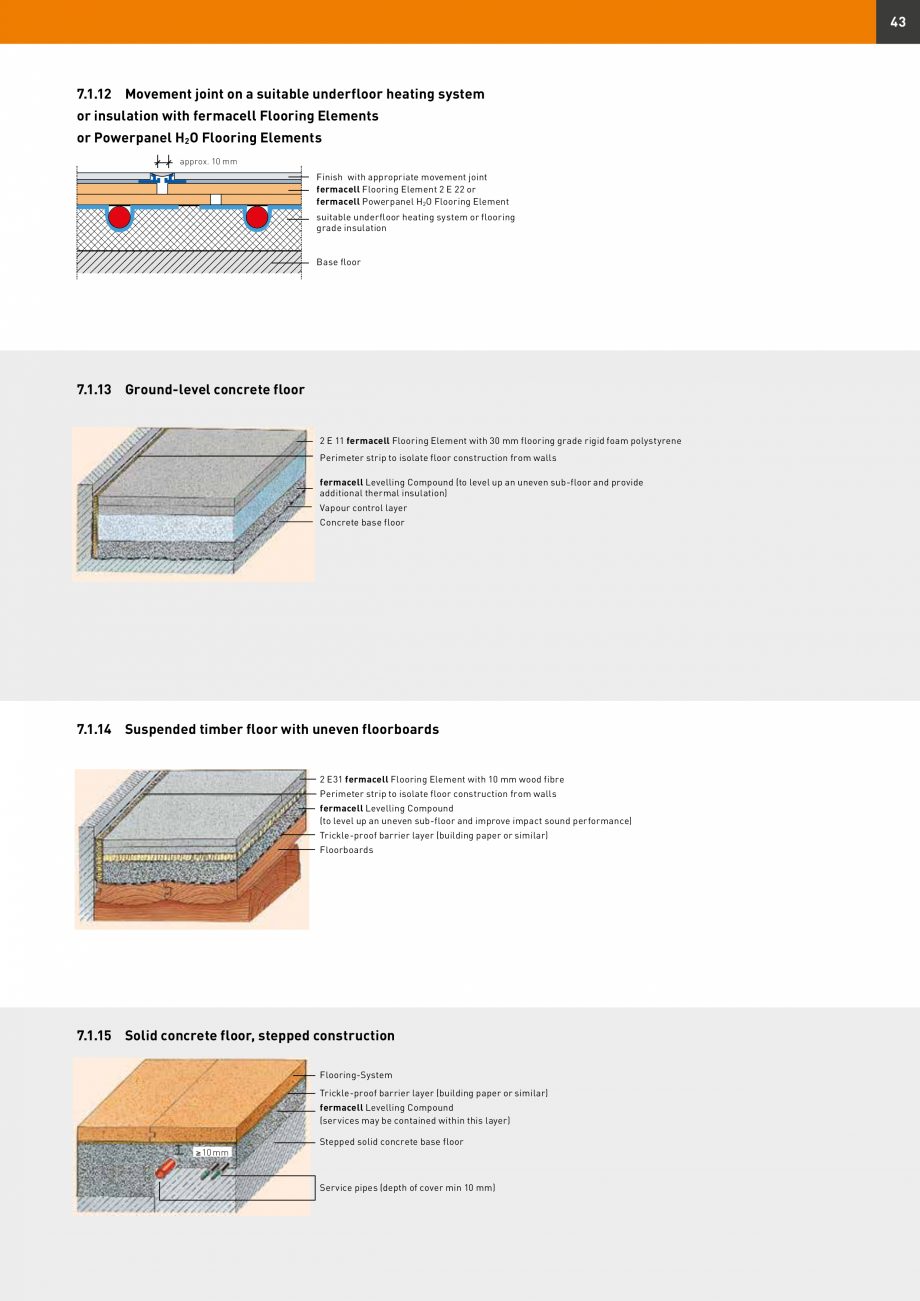 Pagina 43-Șape uscate Fermacell Fermcell Catalog, brosura Romana ith regard to use in

plates. The Flooring...