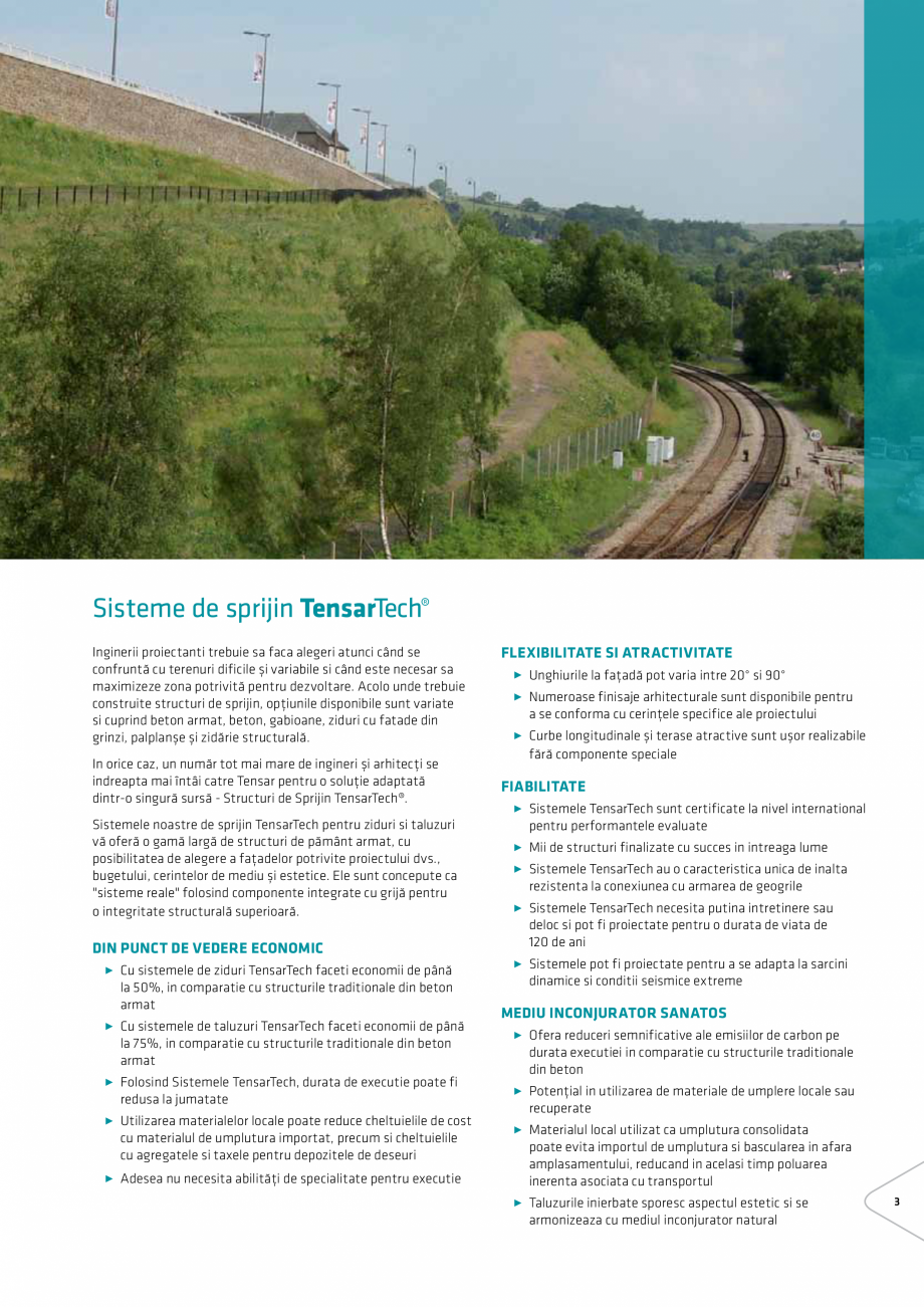 Pagina 3-Brosura - Sisteme de structuri de sprijin Tensar INOVECO TW1 Catalog, brosura Romana men
lung.
...
