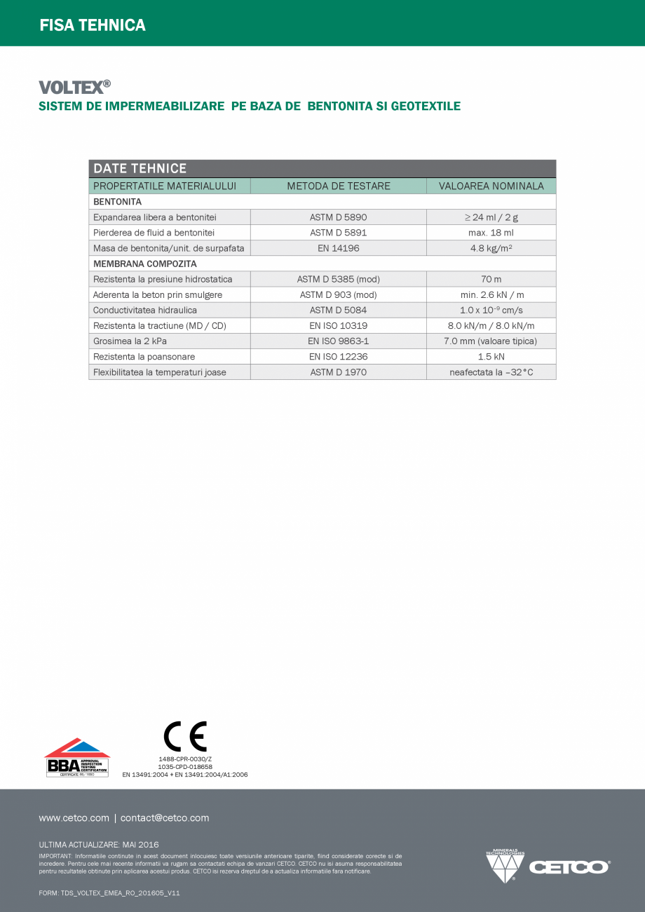Pagina 5-Sistem de impermeabilizare pe baza de bentonita si geotextile INOVECO VOLTEX® Fisa tehnica...