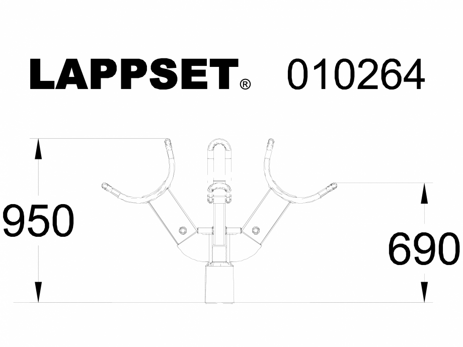 Pagina 1-CAD-DWG Echipament de joaca pentru copii - 010264 LAPPSET Detaliu de produs CLOVER 