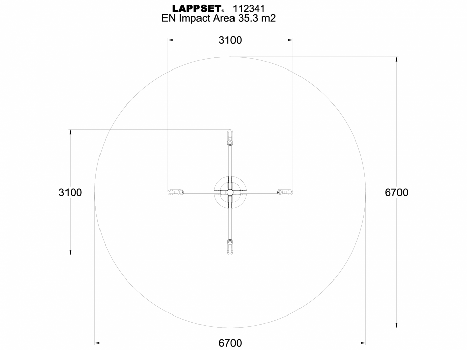 Pagina 1-CAD-DWG Echipament de joaca pentru copii - 112341 LAPPSET Detaliu de produs CLOVER 