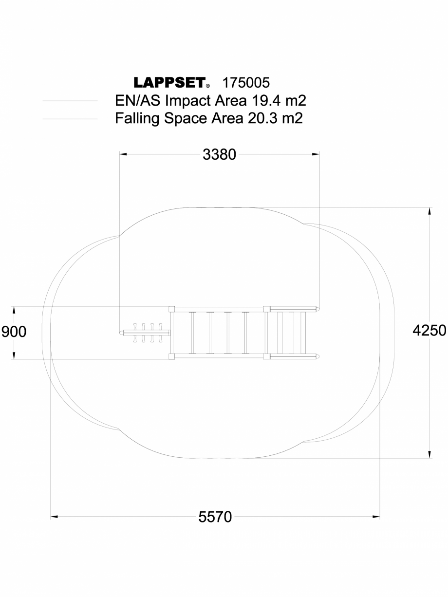 Pagina 1 - CAD-DWG Echipament de joaca pentru copii - 175005 LAPPSET Detaliu de produs CLOVER 