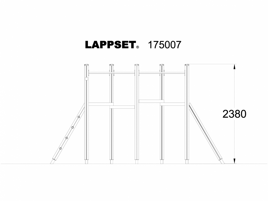 Pagina 1-CAD-DWG Echipament de joaca pentru copii - 175007 LAPPSET Detaliu de produs CLOVER 