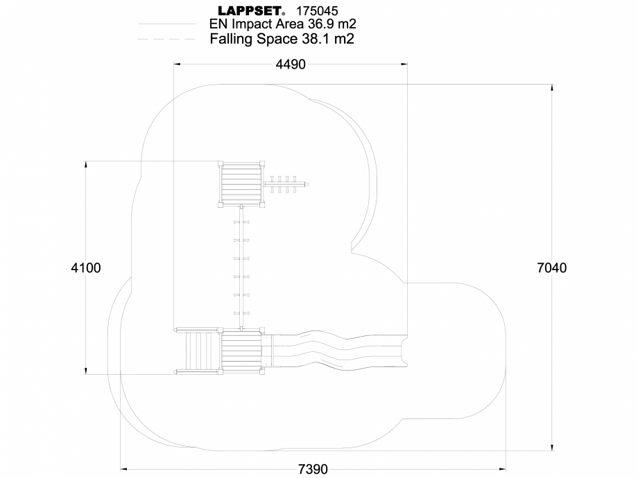 Pagina 1-CAD-DWG Echipament de joaca pentru copii - 175045 LAPPSET Detaliu de produs CLOVER 