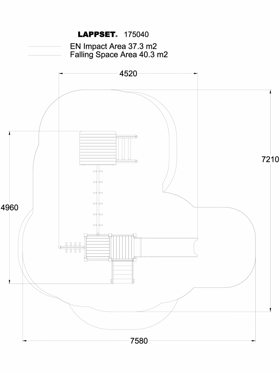 Pagina 1 - CAD-DWG Echipament de joaca pentru copii - 175040 LAPPSET Detaliu de produs CLOVER 