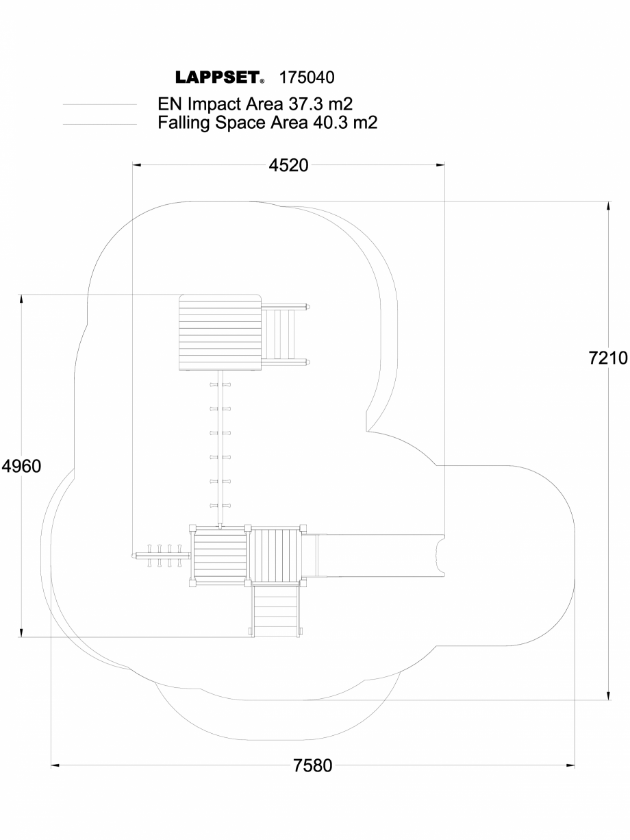 Pagina 1-CAD-DWG Echipament de joaca pentru copii - 175040 LAPPSET Detaliu de produs CLOVER 