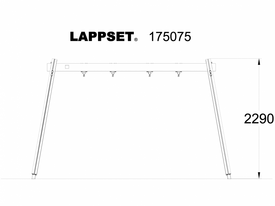 Pagina 1-CAD-DWG Echipament de joaca pentru copii - 175075 LAPPSET Detaliu de produs CLOVER 