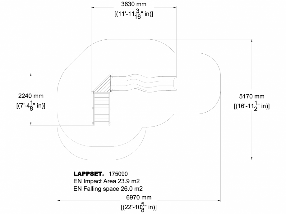 Pagina 1-CAD-DWG Echipament de joaca pentru copii - 175090 LAPPSET Detaliu de produs CLOVER 