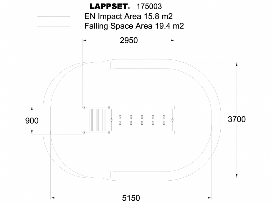Pagina 1 - CAD-DWG Echipament de joaca pentru copii - 175003 LAPPSET Detaliu de produs CLOVER 