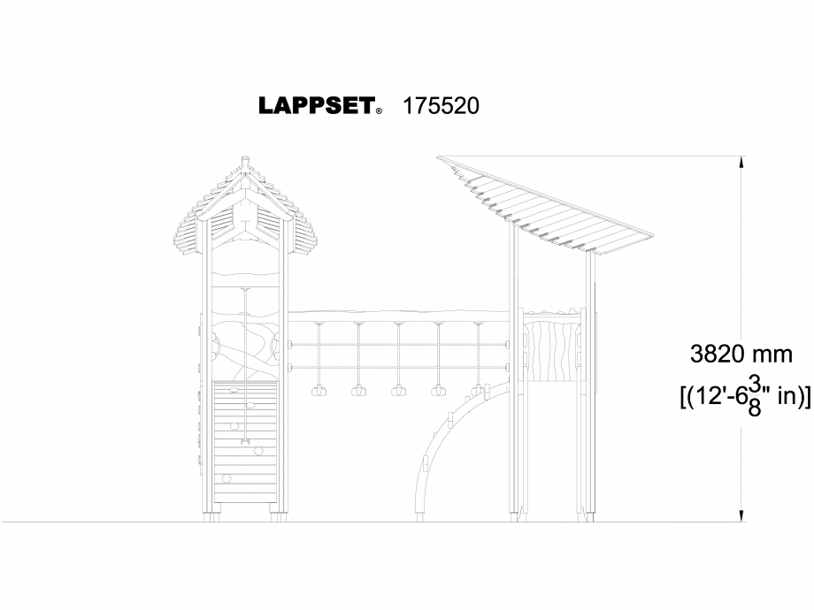 Pagina 1-CAD-DWG Echipament de joaca pentru copii - 175520 LAPPSET Detaliu de produs FLORA 