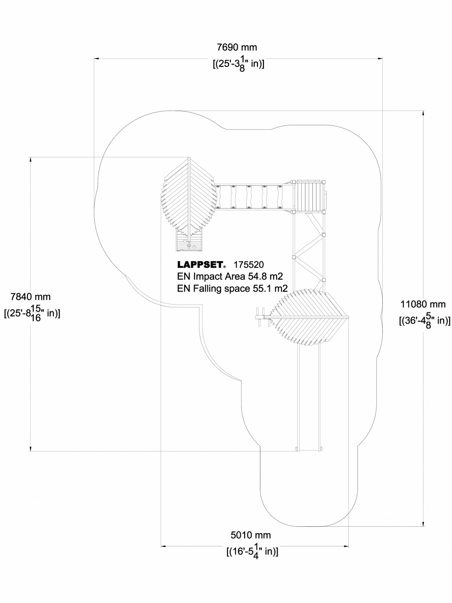 Pagina 1-CAD-DWG Echipament de joaca pentru copii - 175520(1) LAPPSET Detaliu de produs FLORA 
