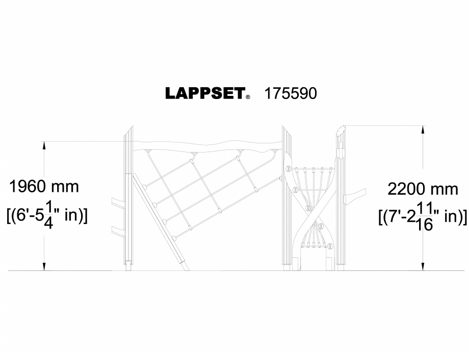 Pagina 1-CAD-DWG Echipament de joaca pentru copii - 175590 LAPPSET Detaliu de produs FLORA 