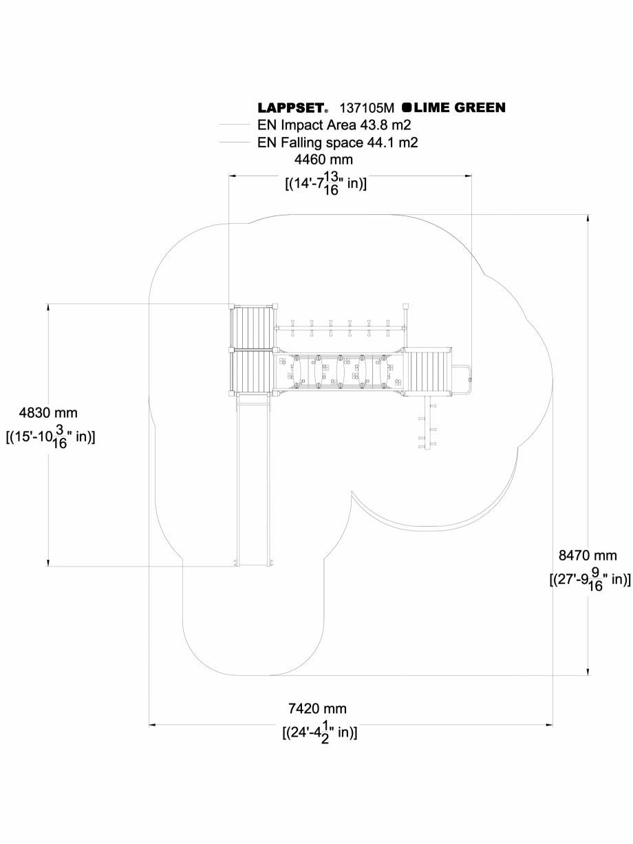 Pagina 1-CAD-DWG Echipament de joaca pentru copii - 137105 LAPPSET Detaliu de produs NEW FINNO 