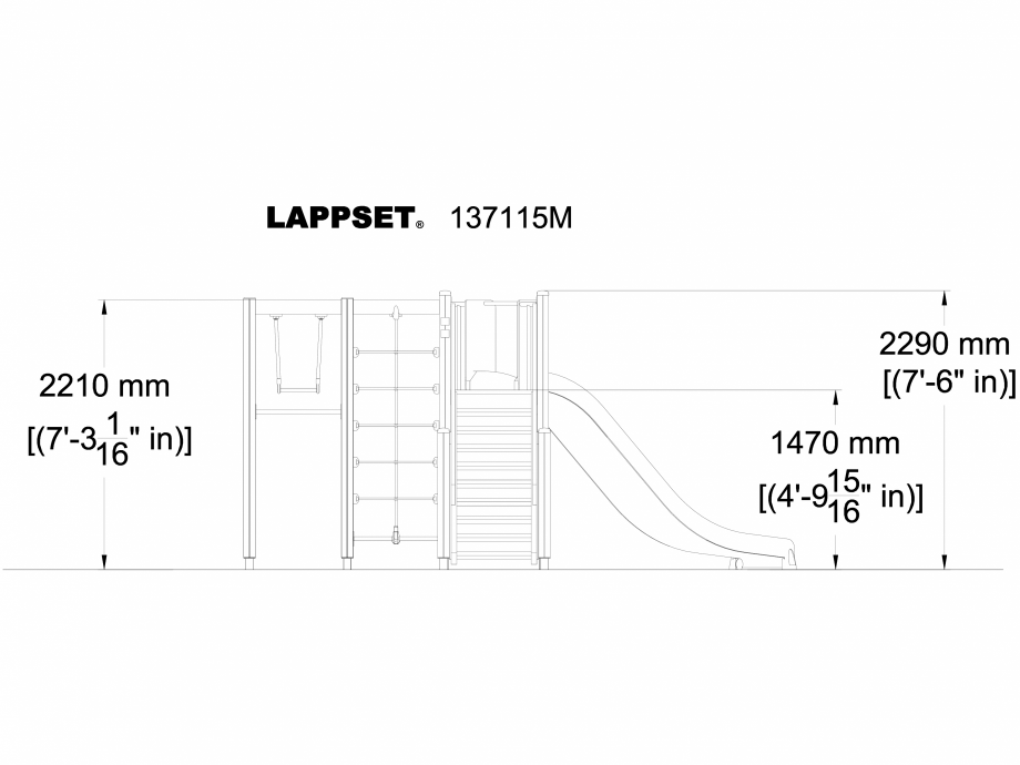 Pagina 1-CAD-DWG Echipament de joaca pentru copii - 137115 LAPPSET Detaliu de produs NEW FINNO 