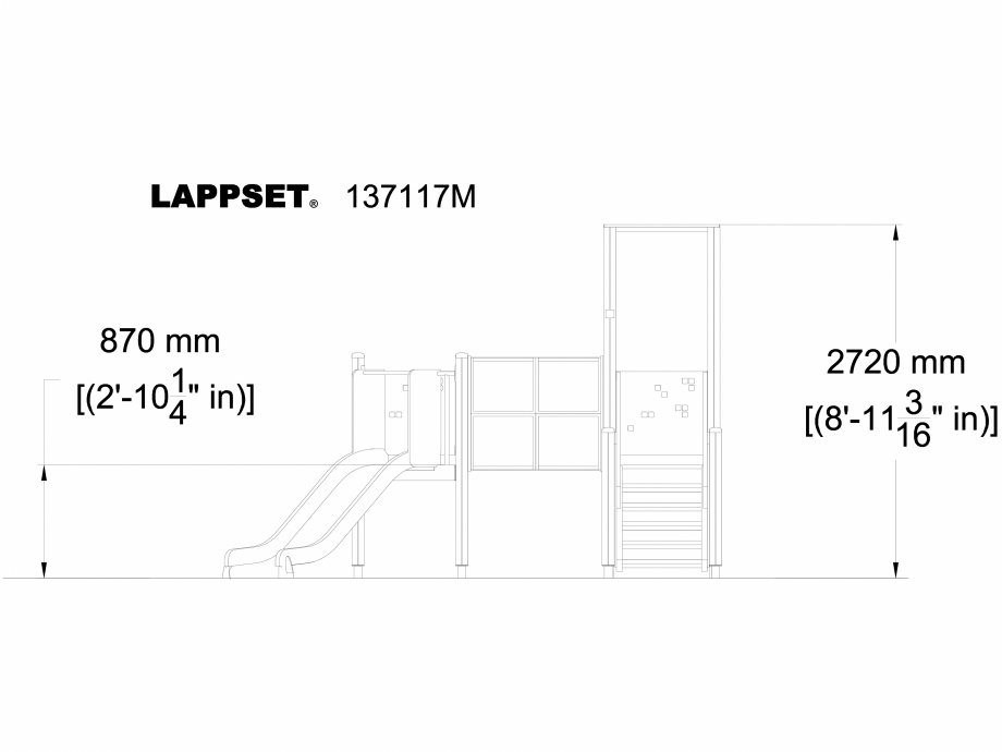 Pagina 1-CAD-DWG Echipament de joaca pentru copii - 137117 LAPPSET Detaliu de produs NEW FINNO 