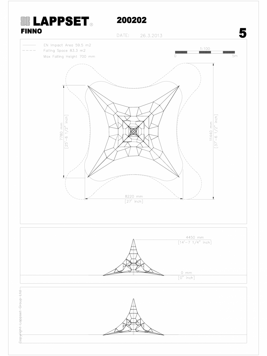 Pagina 1-CAD-DWG Echipament de joaca pentru copii - 200202(2) LAPPSET Detaliu de produs CLOXX 