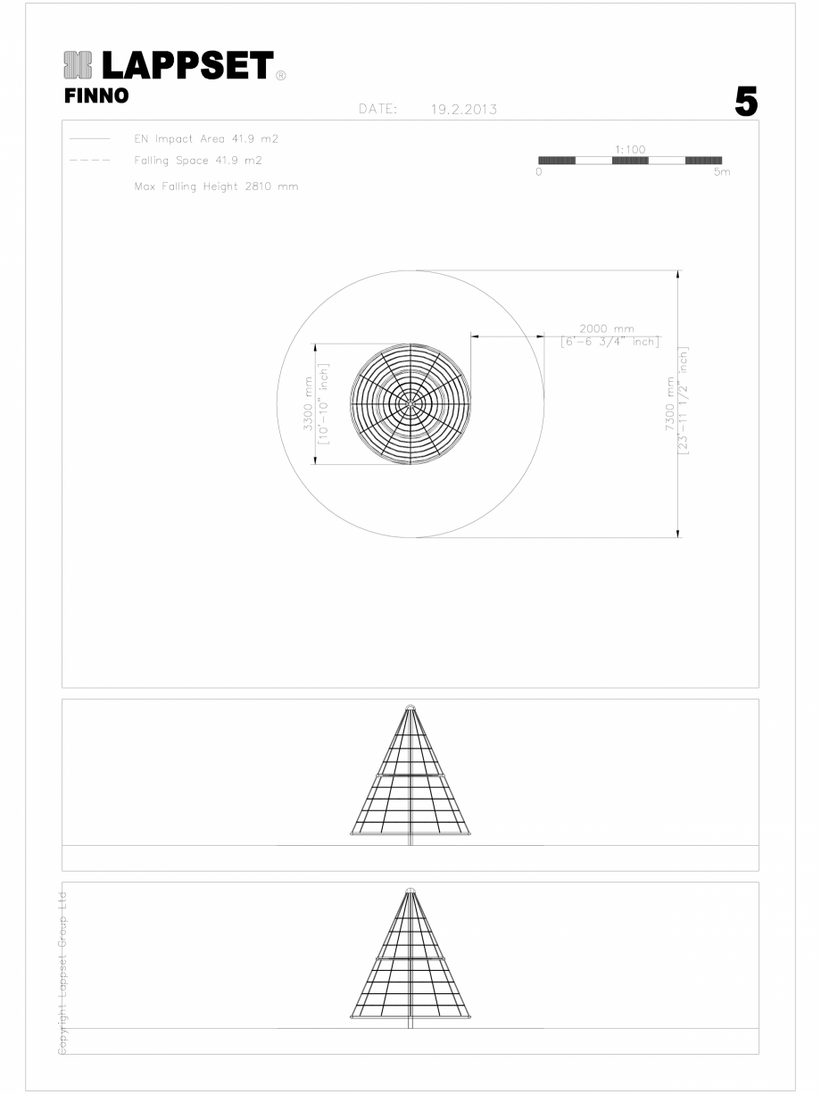Pagina 1-CAD-DWG Echipament de joaca pentru copii - 200230(2) LAPPSET Detaliu de produs CLOXX 