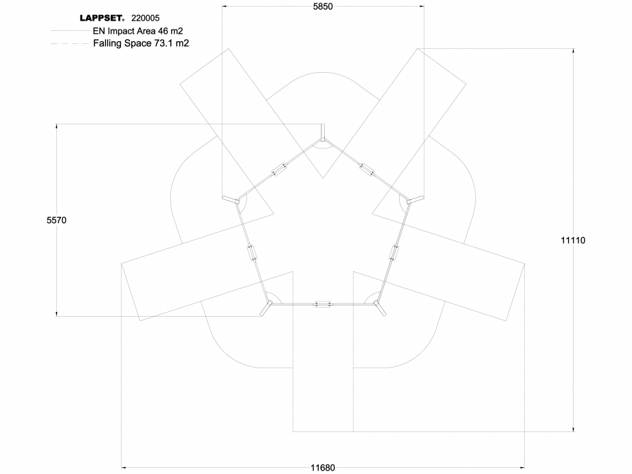 Pagina 1 - CAD-DWG Echipament de joaca pentru copii - 220005 LAPPSET Detaliu de produs CLOXX 