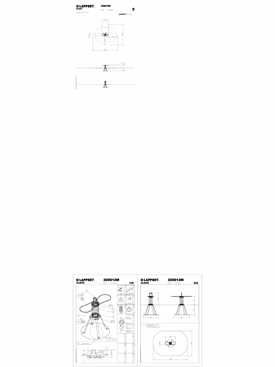 Pagina 1-CAD-DWG Echipament de joaca pentru copii - 220012M(2) LAPPSET Detaliu de produs CLOXX 