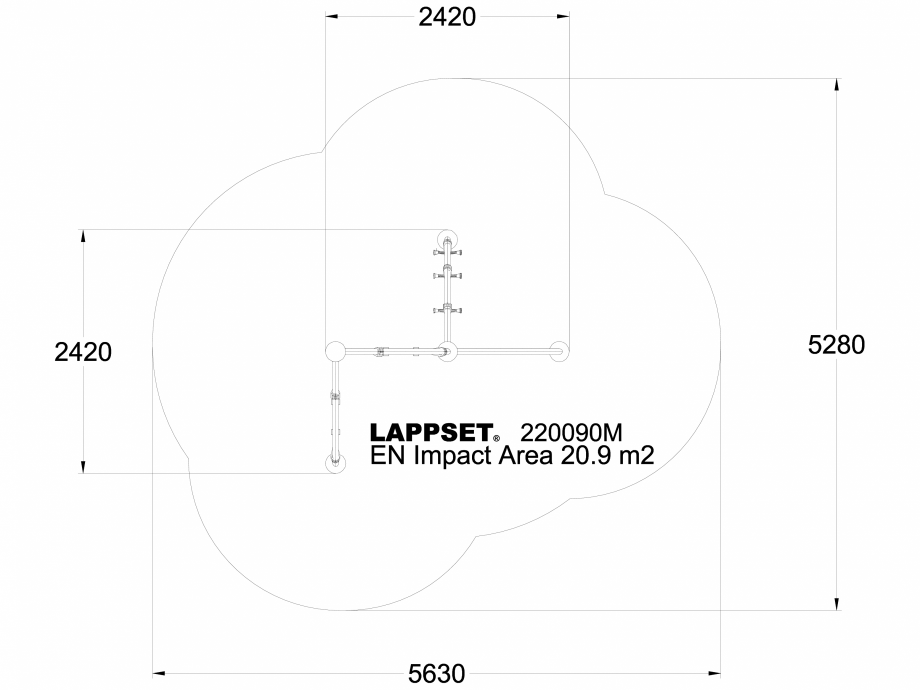 Pagina 1-CAD-DWG Echipament de joaca pentru copii - 220090M(1) LAPPSET Detaliu de produs CLOXX 