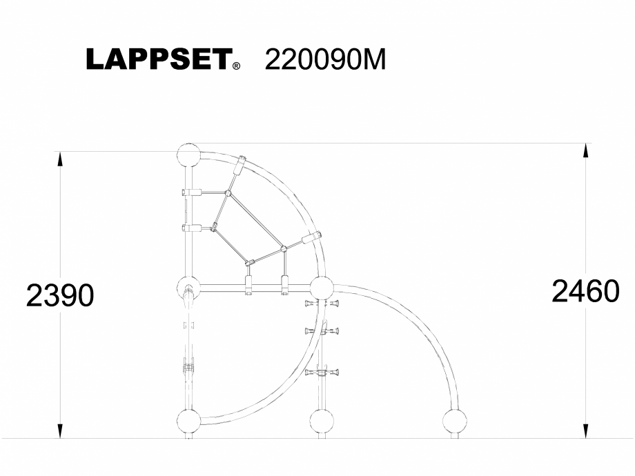 Pagina 1-CAD-DWG Echipament de joaca pentru copii - 220090M LAPPSET Detaliu de produs CLOXX 